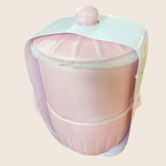 Target ceramic stackable cream and sugar set. Iridescent pink. - Picture 4 of 4